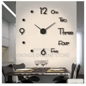 70*63CM 3D DIY Silent Sticker Wall Clock