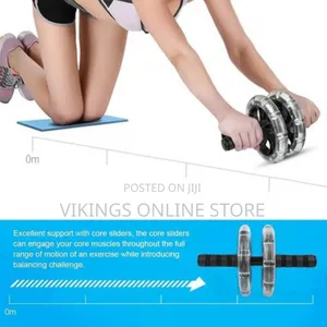 2 in 1 Exercise Set of Ab Roller Trimmer and a Mini Mat