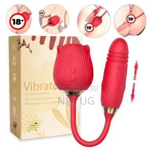 3in1 Automatic Telescopic Rose Sucker Sex Toy