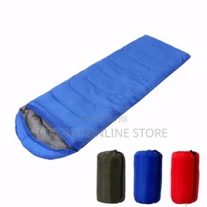 Camping Envelope With Hooded Sleeping Bag - Colour May Vary