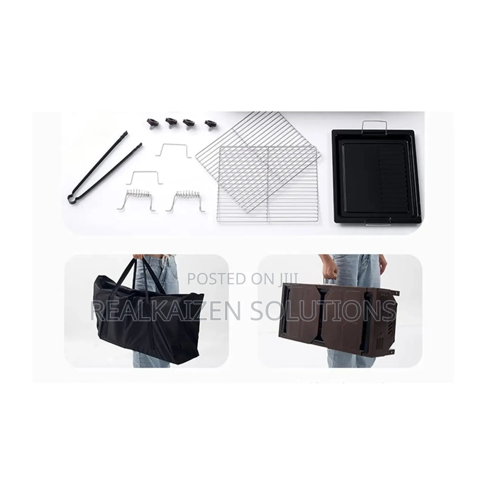 BBQ Foldable and Detachable Charcoal Iron Barbecue Grill