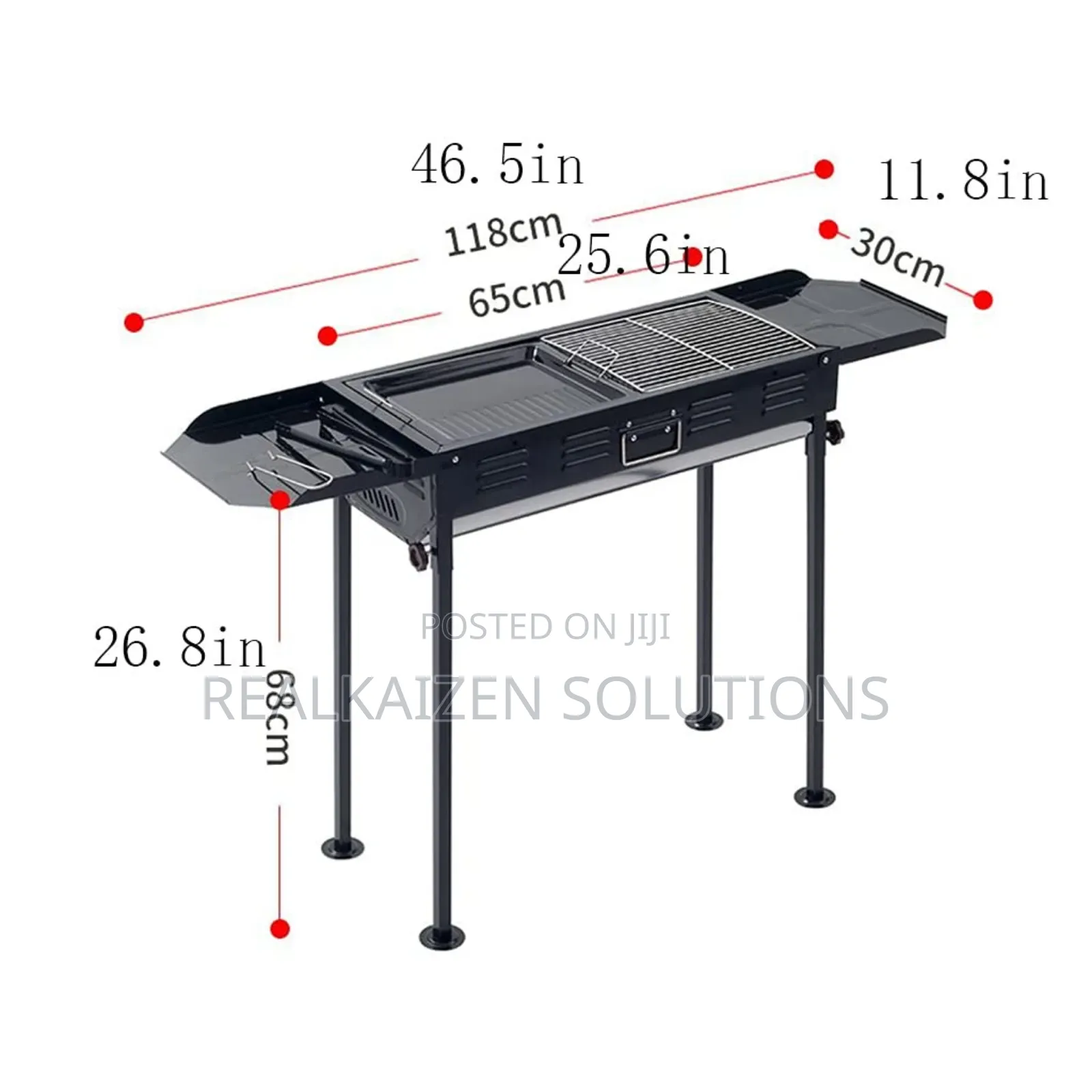BBQ Foldable and Detachable Charcoal Iron Barbecue Grill