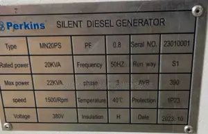 Diesel Generator 22kva Super Silent