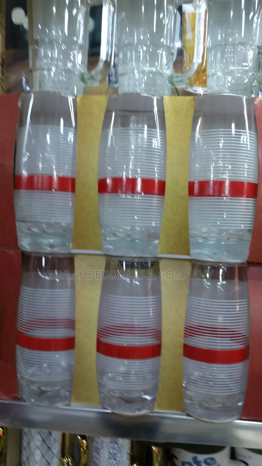 Vintage Striped Drinking Glasses