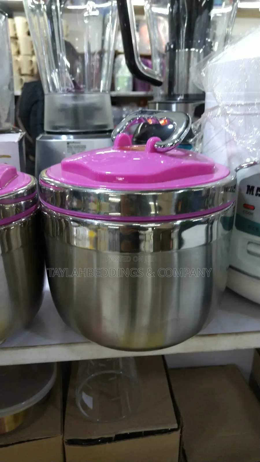 Jing Cai Double Wall Isulated Portable Steel Food Flask 2.2L