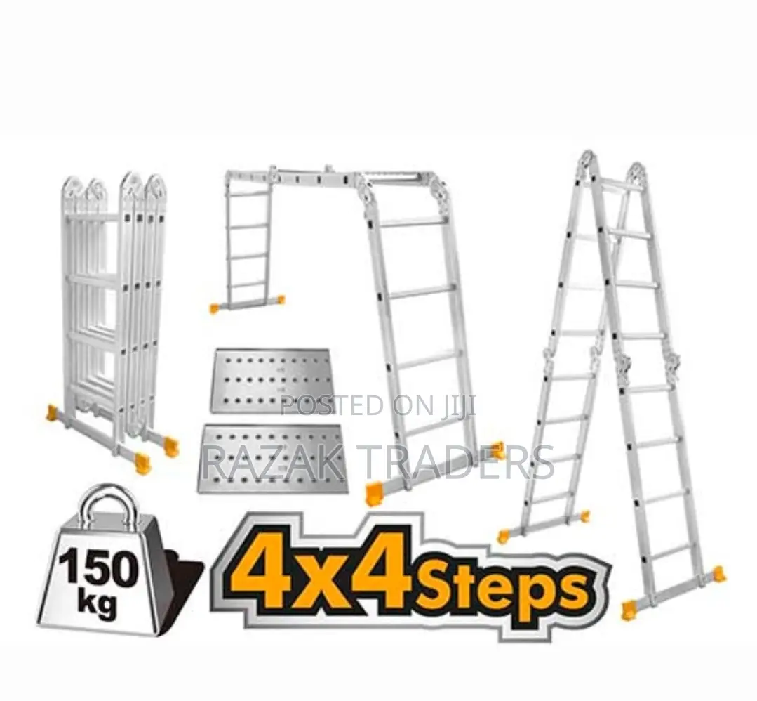 Ingco Multi-Purpose Aluminum Ladder (4X4 Steps) Hlad04441