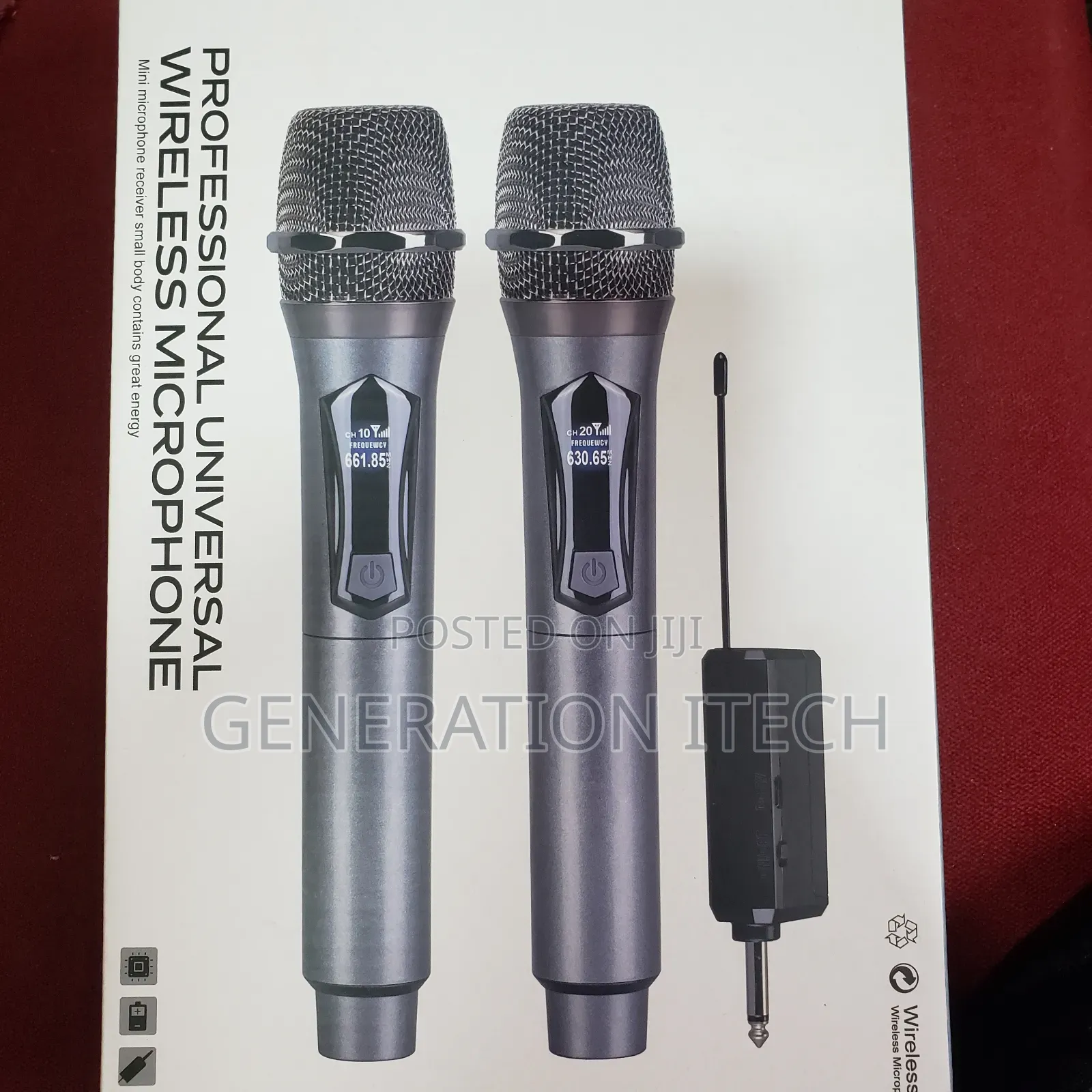 Proffessional Wireless Double Microphone - Mini Receiver