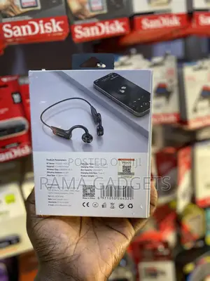 Neckband Earphon, Bone Conduction, Bluetooth Wireless,