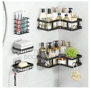 Generic 5pcs Durable Corner Shower Caddy Set