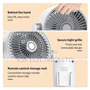 Folding Portable Fan USB Remote Control Air Rechargeable