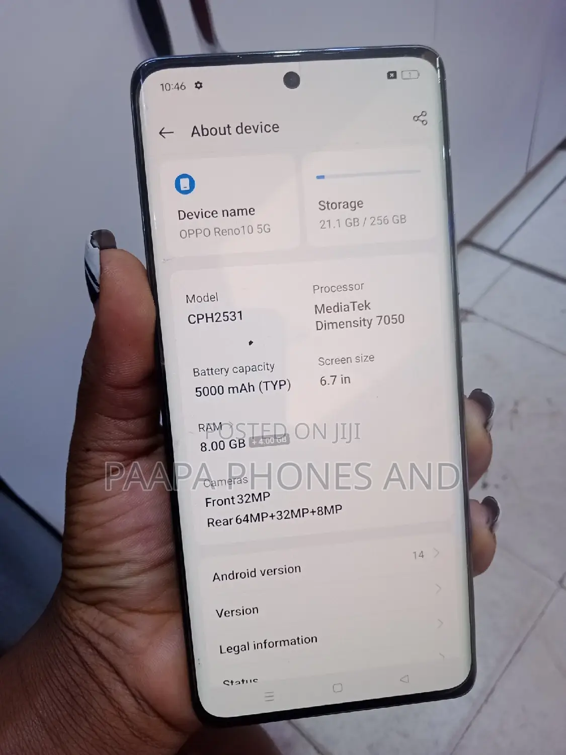 Oppo Reno 10 5G 256 GB Black