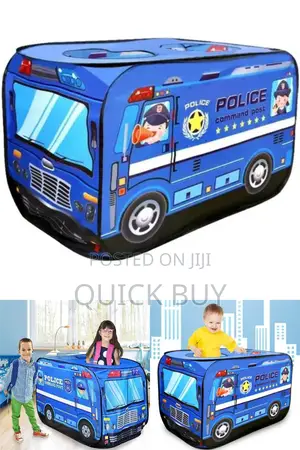 Mini Police Car Tent Play Gym for Toddlers - Blue