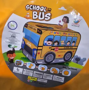 School Bus Tent Play Gym for Toddlers -