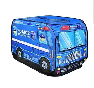 New Mini Police Car Tent Play Gym for Toddler-Blue
