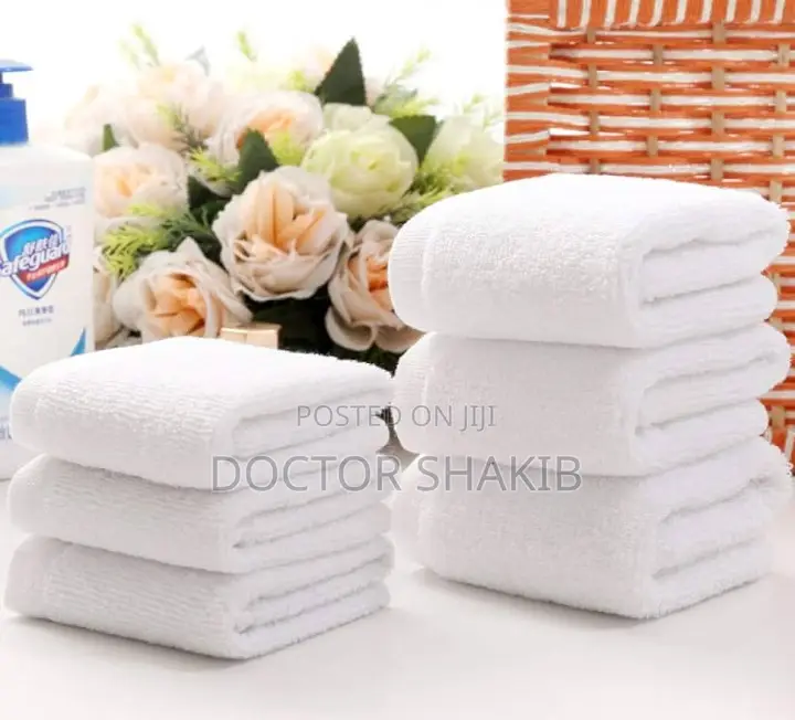 Good Quality 5pcs White Pure Cotton Soft Small Towel