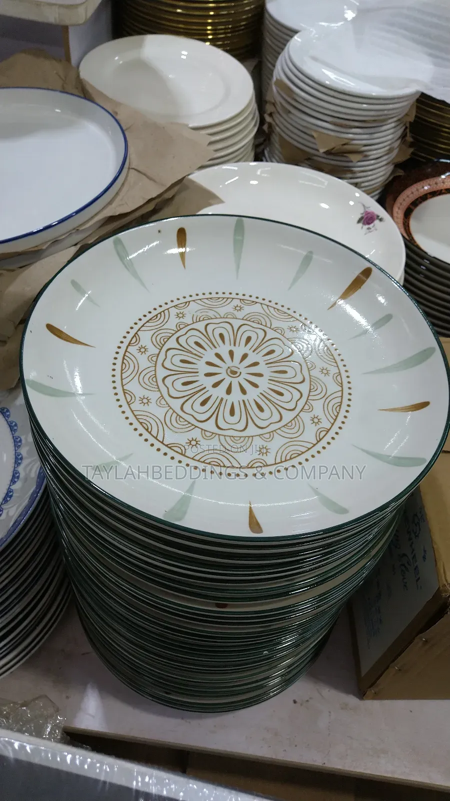 12pcs Stoneware Dessert Plate Set, Kitchen for Dining Series