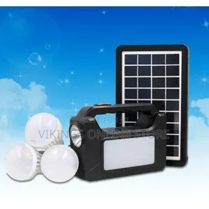 EASY POWER Mini Solar Lighting System With 4 Lights-Black,