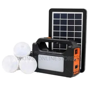 EASY POWER Mini Solar Lighting System With 4 Lights-Black,