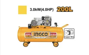 Ingco Air Compressor 220-240V~50hz 3.0kw (4HP) Tank:200L