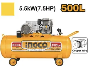 Ingco Air Compressor 380V~50hz 5.5kw (7.5HP) Tank:500L