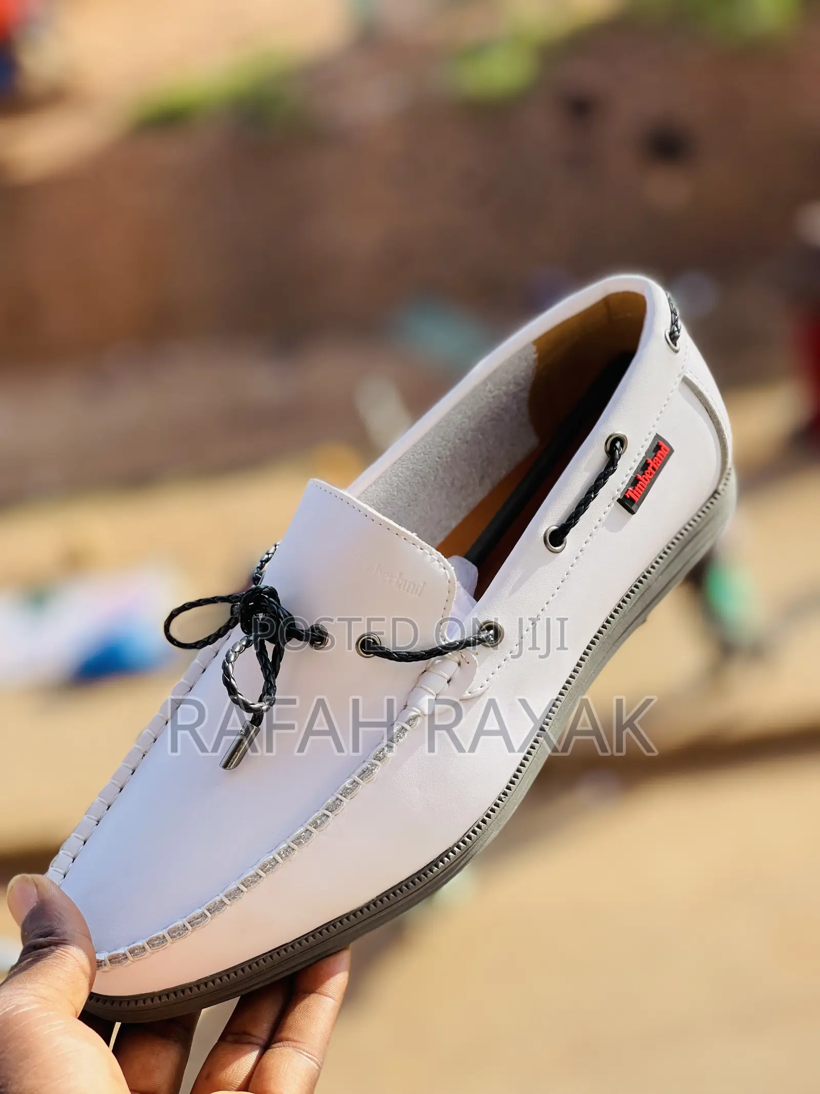 Original White Timberland Leather Moccasins