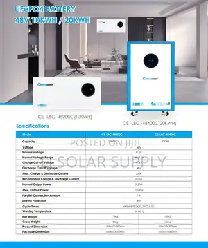 Lithium Battery 48v/200ah 10KWH