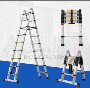Adjustable Length Folding Aluminum Telescopic Ladder