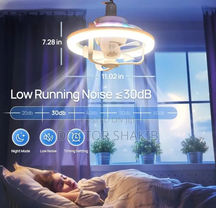 New Modern Intelligent Rotation Ceiling Fan Light