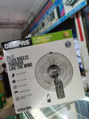 Geepas Wall Fan With Remote/3 Speed Wall Fan/16" Wall Fan
