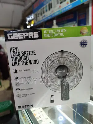 Geepas Wall Mount Fan/Geepas 16" Wall Fan/3 Speed Wall Fan