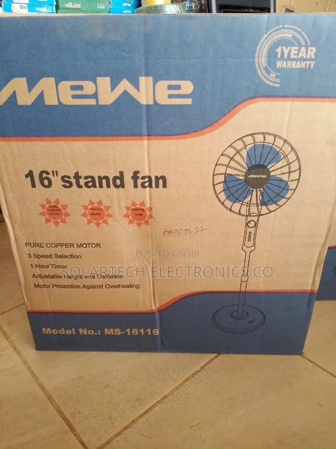 MEWE 16 Inch Stand Fan