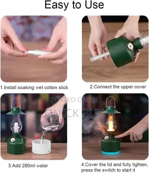Aromatherapy Diffuser With Rechargeable Fire Lamp
