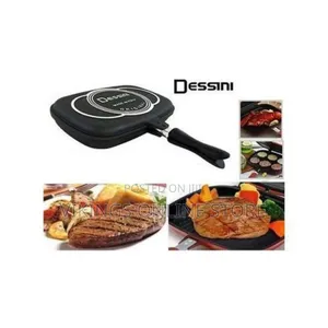 Dessini 32cm Double Grill Pan Non Stick - Black