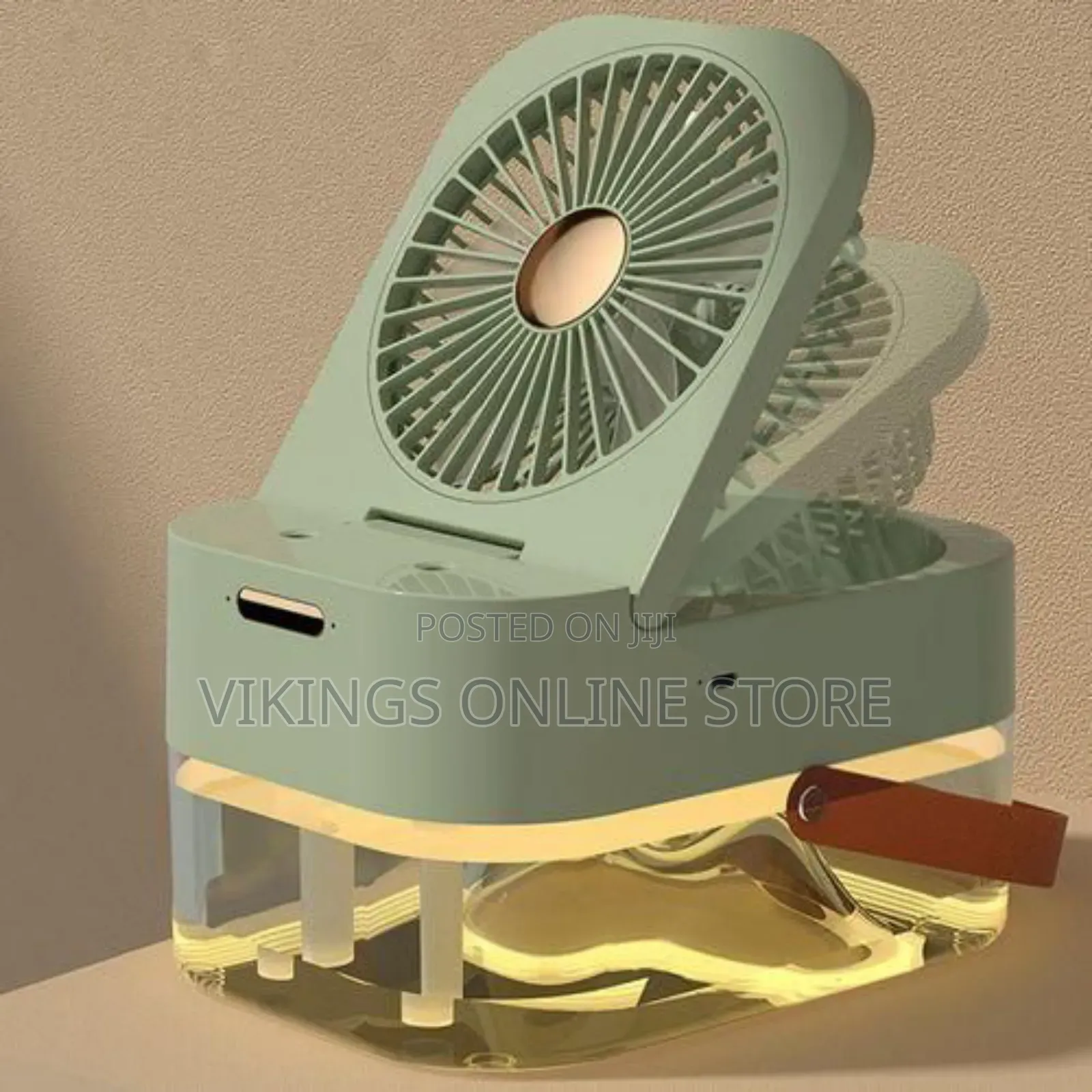 Desktop Humidifier Fan Quiet Air for Camping Green