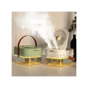 Desktop Humidifier Fan Quiet Air for Camping Green
