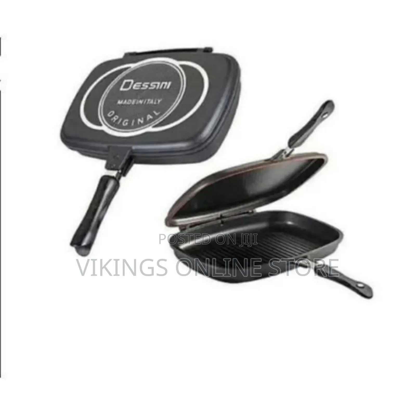 Non-Sticky Double Grill Pan 40cm Black