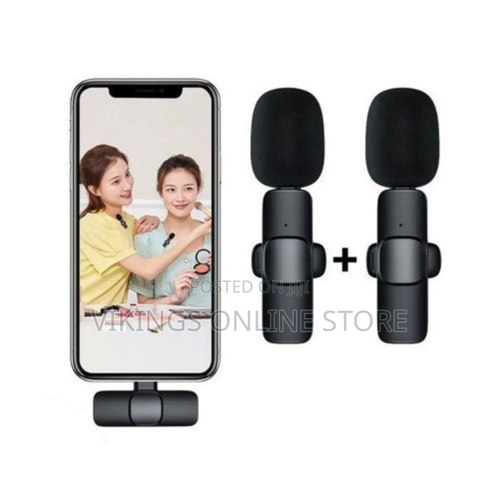DUAL Type-C Wireless Lapel Mic iPhone ,Android + IOS Adapter