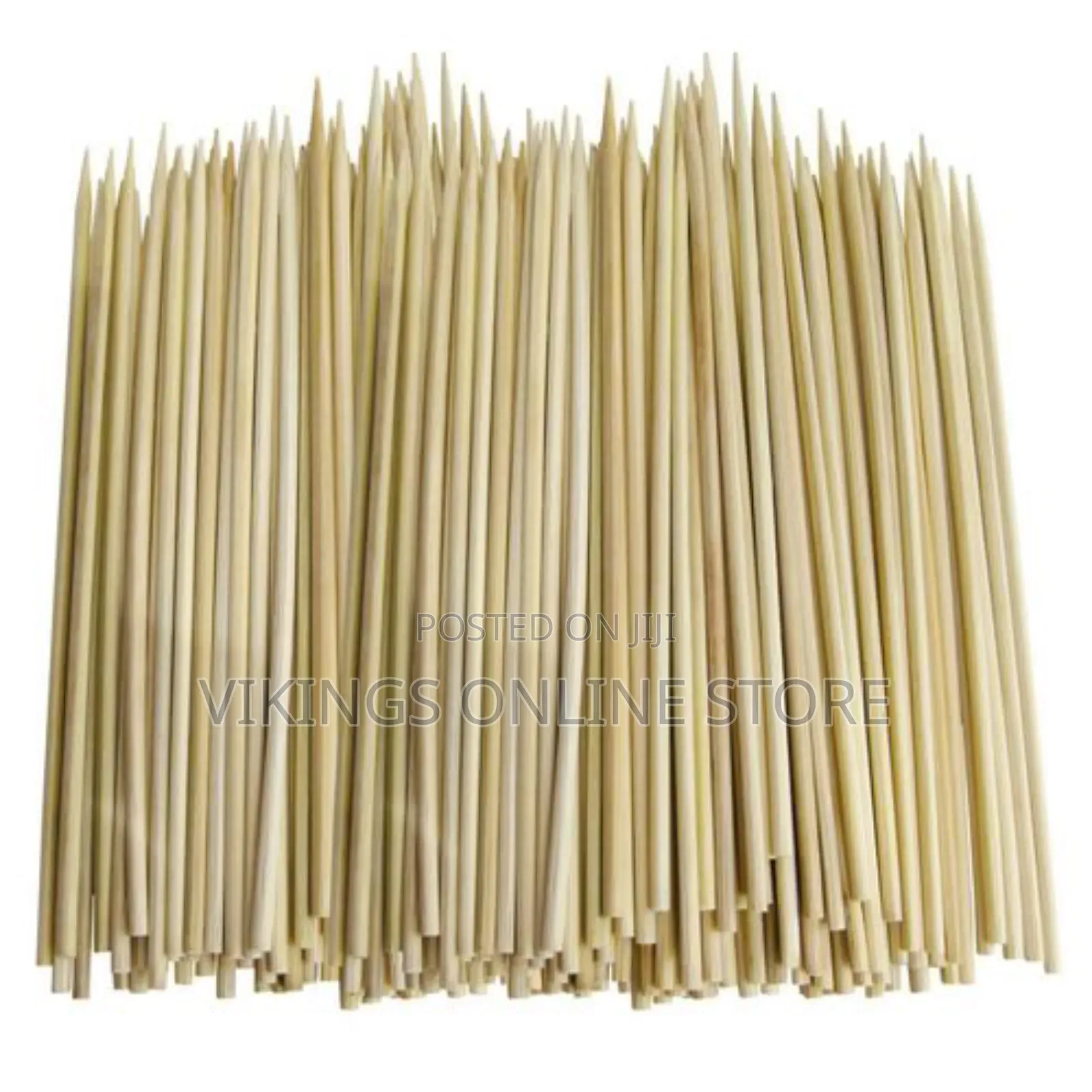 100 X SKEWERS IN BAMBOO (CARDED) Size 250mm