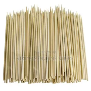 100 X SKEWERS IN BAMBOO (CARDED) Size 250mm