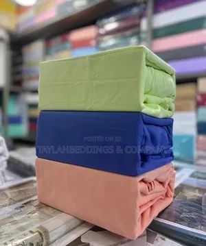 4pcs Fitted Bedsheets Green, Blue, Orange Plain Colours