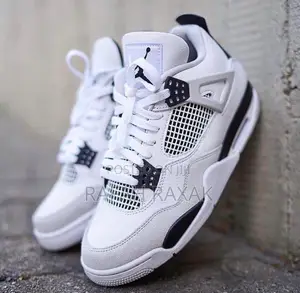 Original Air Jordan 4 Retro Black White Sneaker