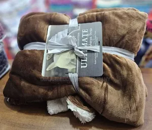 Super Soft Double Sided Fleece Throw Blanket-Brown