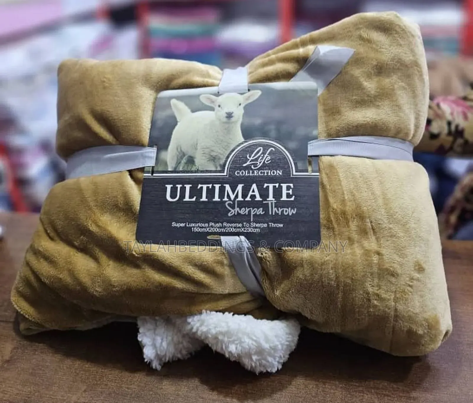 Super Soft Double Sided Fleece Throw Blanket-Gold