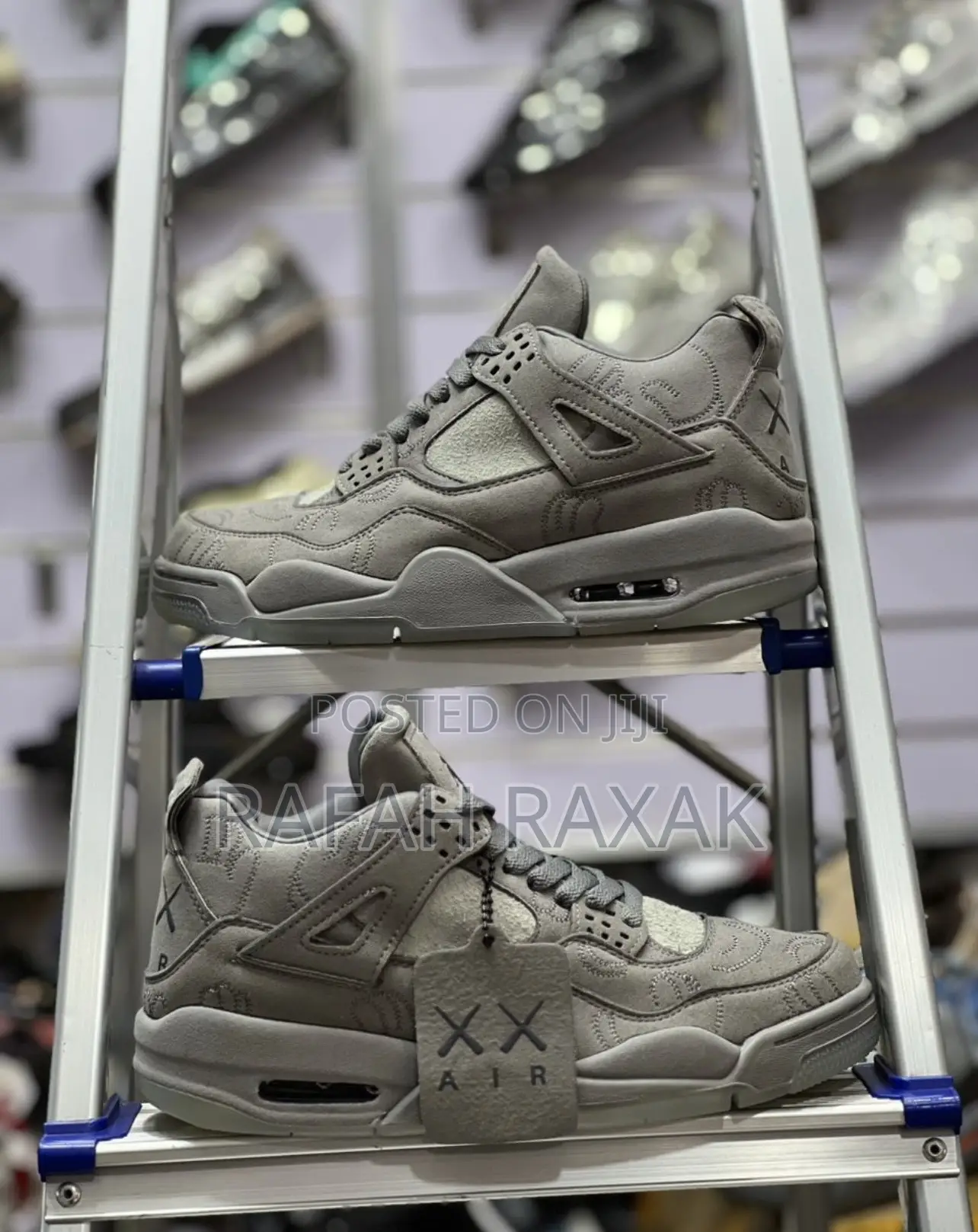 Original Air Jordan 4 Retro Cool Grey X KAWS Sneaker