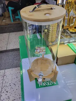 Unique Juice/ Water Dispenser Glass With Bambo Stand