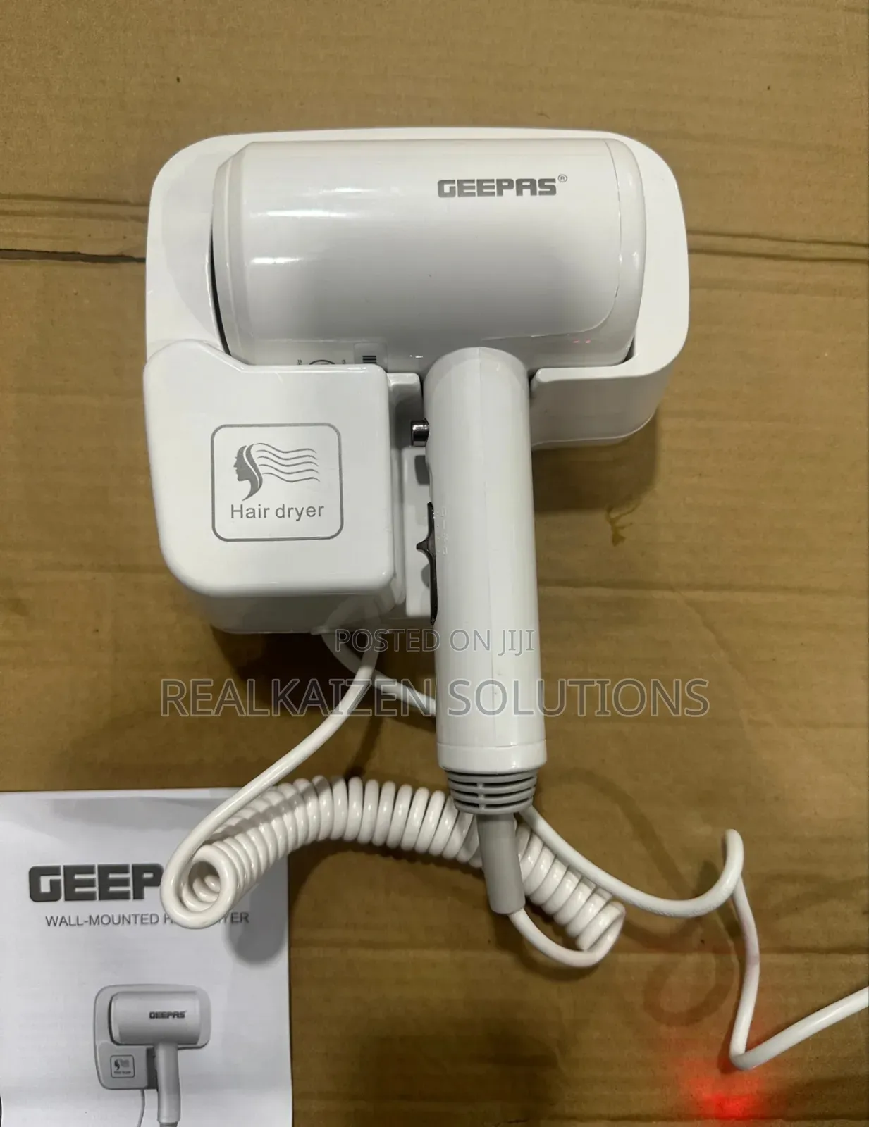 GEEPAS Wall Mounted Hand |Hot And Cold Wind Hair Dryer 1200W