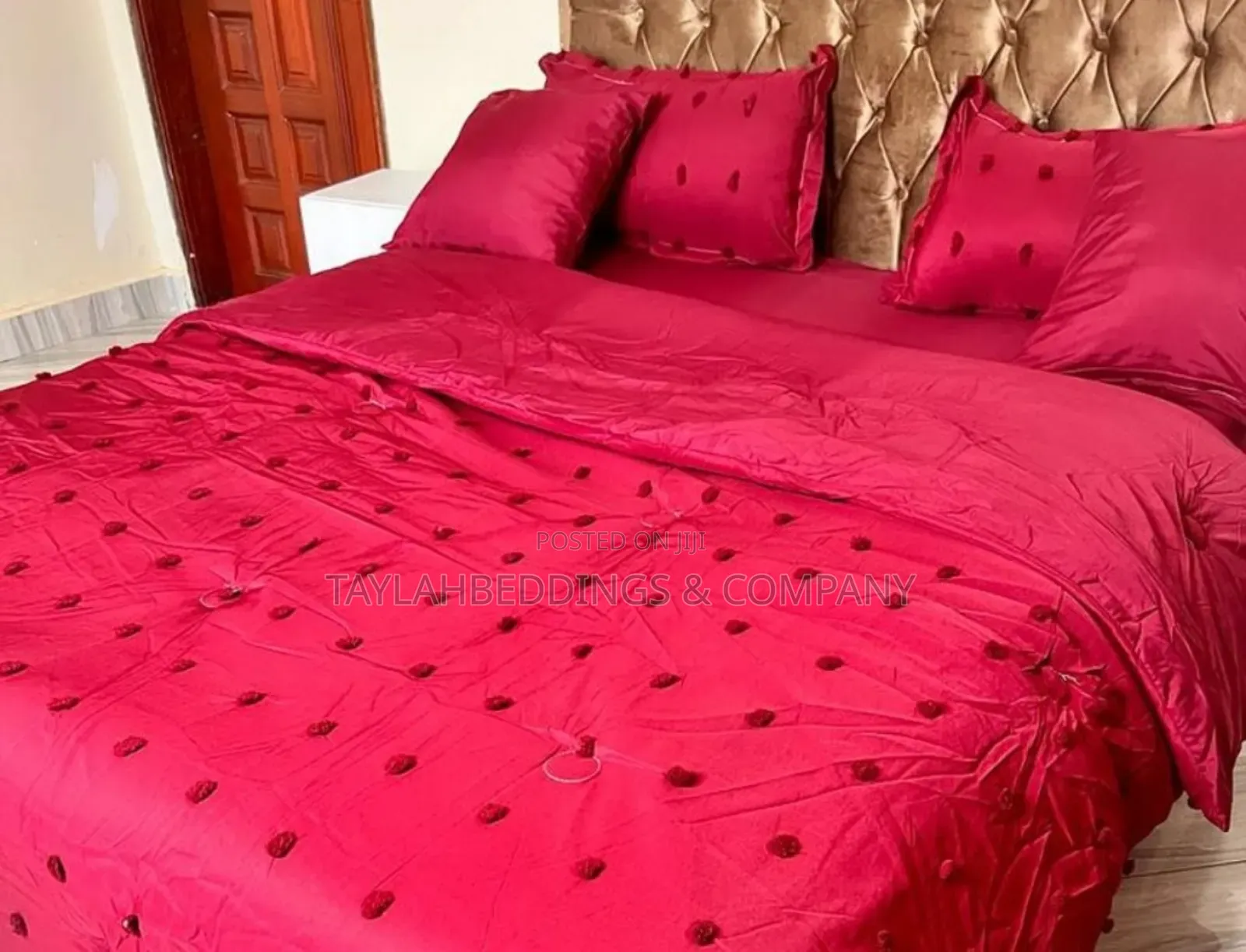Jacquard Tufted Comforter Set, 6 Piece Luxury Embroidered