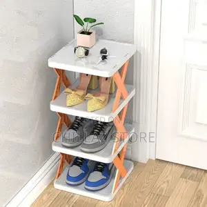 Foldable 4 Layer Shoe Rack