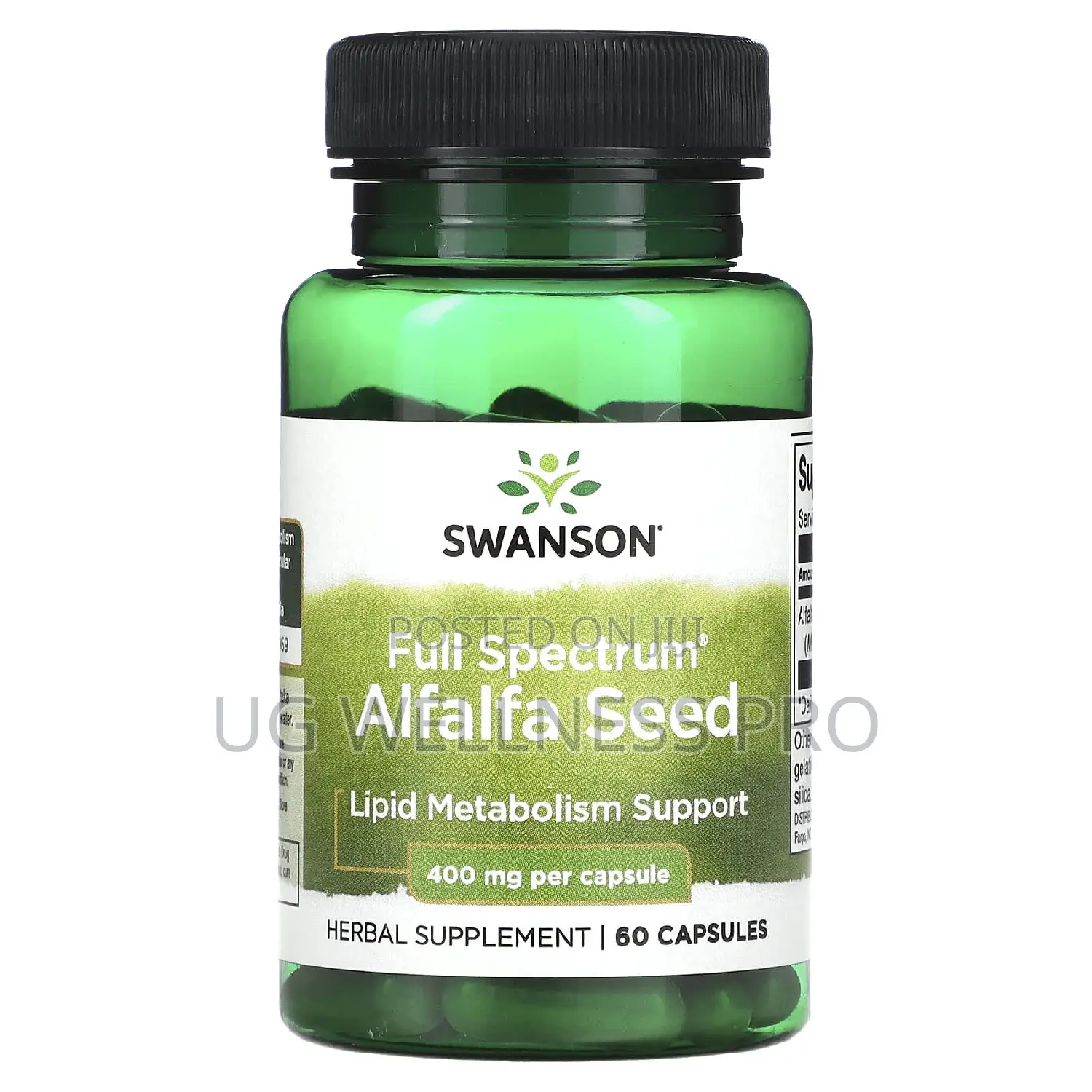Swanson, Full Spectrum Alfalfa Seed, 400 Mg, 60 Capsules