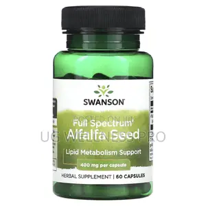 Swanson, Full Spectrum Alfalfa Seed, 400 Mg, 60 Capsules